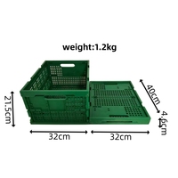 QS réutilisable vierge Pp empilable stockage pliant pliable en plastique pliable caisse de légumes pour l'Agriculture Fruits