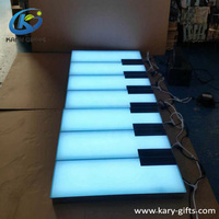 Pratique de fête de mariage géant, plancher de danse interactif illuminé en forme de Piano géant, à utiliser pour l'extérieur ou commerciale