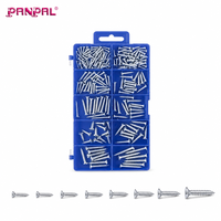 Assortiment de vis autotaraudeuses 185 pièces, vis assorties plaquées zinc pour l'entretien d'atelier, les travaux de construction en bois