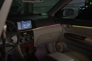 Nieuwe universele 70cm/80cm lichtstrips voor autodeuren, LED-strip met 64 kleuren voor auto-interieur, sfeervolle decoratie - Product Image 4