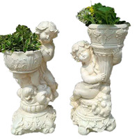 Haute qualité jardin décoration béton Pot de fleur moule plante Silicone moule ciment fibre de verre Silicone moule Pots plantes