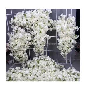 White Cherry flowers artifical runner wedding props event flowers decoration props event