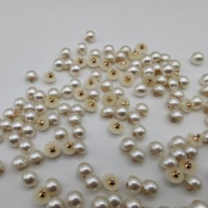 9.5mm PVC Pearl Round <b>Buttons</b> for Garments Elegant Accessories - Product Image 2
