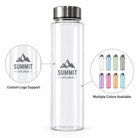 Botella de Agua de Plástico Tritan Personalizada, Libre de BPA, 700 ml, Vaso para Jugo con Tapa Metálica para Viajes y Gimnasio, Fabricante Mayorista