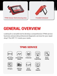 Herramienta de Diagnóstico TPMS Launch CRT711 CRT7011, Escáner de Programación y Reaprendizaje TPMS con <span class=keywords><strong>4</strong></span> Sensores - Product Image 4