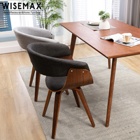 WISEMAX FURNITURE, meubles de restaurant et d'hôtel en gros, chaise de salle à manger moderne de haute qualité en tissu et en bois pour salle à manger