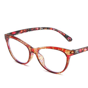 メガネフレーム,夏のポジティブエネルギードレッシング鮮やかな花のPCフレームCat-Eye Blue Light Blocking - Product Image 6