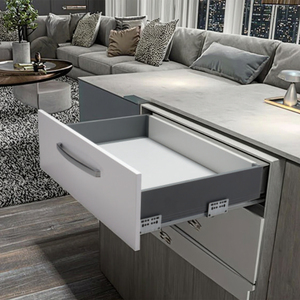 Linsont H101 Hiện Đại Đôi Tường Kim Loại Tủ Glides Mềm Đóng Ngăn Kéo Slide Cho Nhà Bếp Ăn Phòng Ngủ Tủ Cho Trung Tâm Sử Dụng - Product Image 3