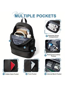 Sac à dos <span class=keywords><strong>de</strong></span> <span class=keywords><strong>sport</strong></span> léger et imperméable avec compartiment à chaussures pour femmes et hommes - Utilisation en <span class=keywords><strong>salle</strong></span> <span class=keywords><strong>de</strong></span> <span class=keywords><strong>sport</strong></span>, logo personnalisé, cadeaux promotionnels <span class=keywords><strong>d</strong></span>'entreprise - Product Image 6