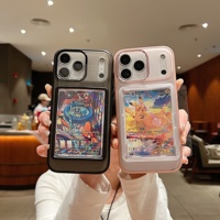 Nouvelle coque de téléphone magnétique pour iPhone avec porte-cartes 64x90mm, protection magnétique puissante pour cartes Pokémon