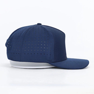 หมวกเบสบอลมีรูตัดด้วยเลเซอร์ Gorras หมวกผ้าโพลีเอสเตอร์5แผงสำหรับคุณพ่อ - Product Image 2
