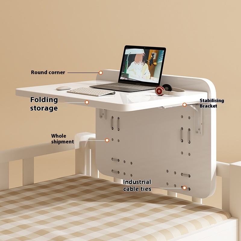 Lazy Computer Use Adjustable Modern Bed with Lazy Computer Desk & Foldable Bunk Bed