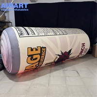 Décoration publicitaire avec logo imprimé pour les canettes de boissons gonflables, ballon gonflable en forme de grande bouteille de jus