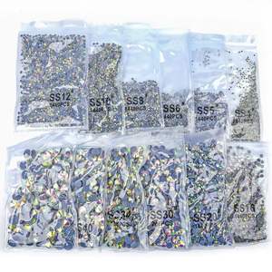 Vente en gros de <span class=keywords><strong>strass</strong></span> en cristal de verre de haute qualité, à fixation à chaud, AB, dos plat, pierres de <span class=keywords><strong>strass</strong></span>, décoration de vêtements DIY, t-shirts - Product Image 6