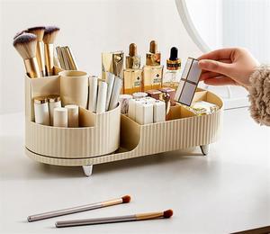 Eyeshadow Powder Puff <b>Shelf</b> Desktop CosmetiC Organizer Storage <b>Box</b> Jewelry Skincare Plastic Makeup - Product Image 4