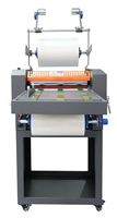 Machine à plastifier à chaud à rouleaux automatique de taille mini de 335mm pour la stratification multi-matériaux, y compris les plastiques et les feuilles