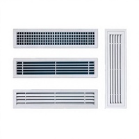 Grille d'aération double déflection ouvrable en aluminium, grille de plafond amovible pour la climatisation et la ventilation CVC