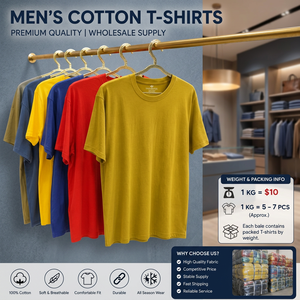 เสื้อยืดคอกลมแขนสั้นผู้ชาย ผ้าคอตตอน 100% เนื้อหนา 180 กรัม ทรงปกติ สกรีนลายโลโก้ด้านหลัง สีพื้น สวมใส่สบาย - Product Image 3
