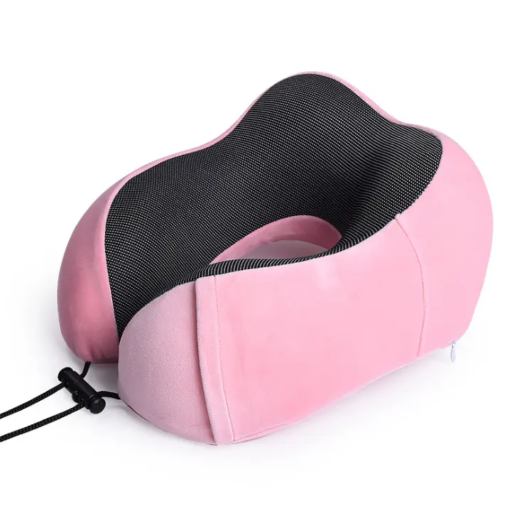 Custom portable travel pillow set memory travel U-Shape twisted neck pillow for adult and kids