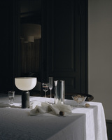 Abat-jour de lampe de table réglable en marbre blanc et acrylique, lumière LED blanc chaud 3000K, décoration de chambre à coucher, lecture, diamètre 18cm, H24cm