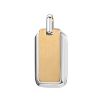 Collier Pendentif Vintage Punk Géométrique en Titane et Acier Inoxydable pour Hommes, Bijou Tendance, Vente en Gros Fabricant
