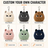 Porte-clés en peluche personnalisé, jouet miniature, animal mignon, porte-clés promotionnel en peluche, jouets en peluche personnalisés, vente en gros d'usine