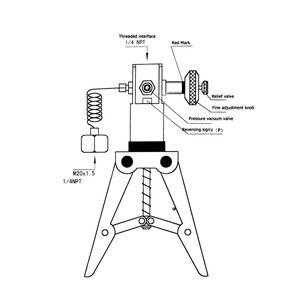 Pneumatische Vakuumdruck-Handpumpe zur Druck-und Vakuum kalibrierung-0,1 ~ 1,6 MPa Manometer-Kalibra tor - Product Image 5