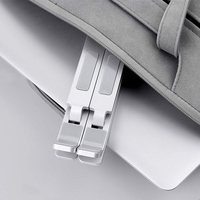 Le support pour ordinateur portable en aluminium réglable convient aux ordinateurs portables et aux tablettes allant de 10 pouces à 17 pouces.