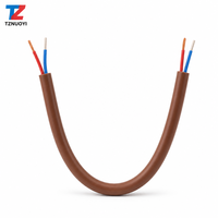 Câble d'extension thermocouple toronné résistant aux hautes températures, couleurs rouge et bleu, isolé IP65, 2x7x0.2mm, usage industriel