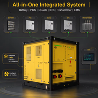 Système de stockage d'énergie hybride hors réseau tout-en-un SCU 100 kW 150 kWh LiFePO4, armoire, 4000 cycles, certification CE