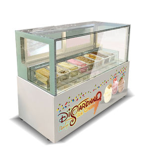<span class=keywords><strong>Vitrine</strong></span> de congélation pour gelato professionnelle, armoire de présentation de crème glacée avec dessus en verre, certifiée ETL CE, pour cafés, équipement de machine à grignoter - Product Image 4
