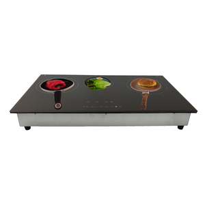 Placa de Inducción de <span class=keywords><strong>3</strong></span> Quemadores de 24 Pulgadas con Potenciador, 220-240v, 6000W, Vitrocerámica Integrada - Product Image 1