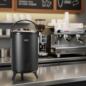 Dispensador de bebidas de acero inoxidable aislado D0100XU4FFW de 3.2 galones con un solo grifo para bebidas frías y calientes - Product Image 2