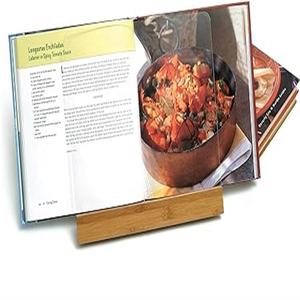 מתלה מתכונים בסיס במבוק אופנה מתקפל אקריליק מחזיק ספר שקוף מחזיק מתכונים אקרילי למגזין מתכונים לספר - Product Image 3