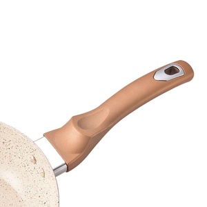 Chảo Rán Phủ Đá Cẩm Thạch Thiết Kế Mới Bộ Dụng Cụ Nấu Ăn Chống Dính Chảo Rán Sâu Bằng Nhôm Tay Cầm Mềm - Product Image 4