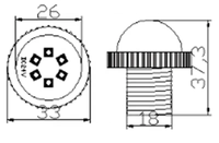 Programme automatique Carnaval 26mm RGB LED Pixel Light E14 Grande Roue Point Lumières pour l'éclairage du parc d'attractions