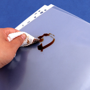 Foska trong suốt A4 FC thư Kích thước hợp pháp kích thước chống bụi tài liệu và hình ảnh 11 lỗ trang bảo vệ cho bất kỳ chất kết dính - Product Image 4