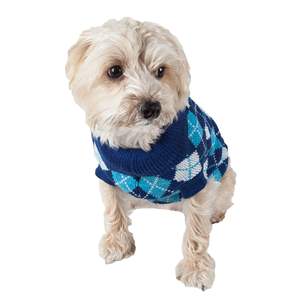 Suéter para Mascotas DB Fashion con Patrón Argyle, Talla Extra Pequeña, Lavable, Ropa Cálida de Primavera para Perros - Product Image 3
