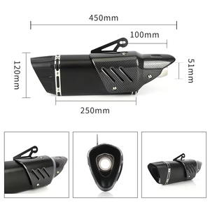 Silenciador de Escape Universal para Motocicleta CHMotor de 51 mm para KTM RC 125 250 390 para YAMAHA R6 R3 Ninja <span class=keywords><strong>Z</strong></span> <span class=keywords><strong>400</strong></span> 250 Z900 ZX6R - Product Image 2