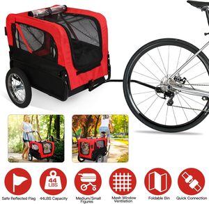 2 in 1 Foldable Stainless Steel <strong>Pet</strong> Trailer Cart <strong>Dog</strong> and Cat Bicycle <strong>Jogger</strong> for Bike Rides and Exercise - Product Image 4