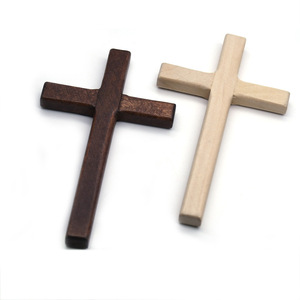 Handmade Wooden Cross 12x7cm Solid Pine Portable <b>Gift</b> For Religious Use - Product Image 1