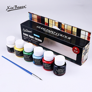 Juego de Pinturas Xin Bowen de 25 ml, 6 Colores para Dibujar y Pintar Vidrios, para Manualidades y Materiales de Arte - Product Image 3