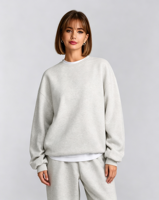 Ensemble de survêtement gris pour femme, sweat-shirt et pantalon de jogging, ensemble à capuche oversize et pantalon large, fabricant de vêtements de sport personnalisés en gros