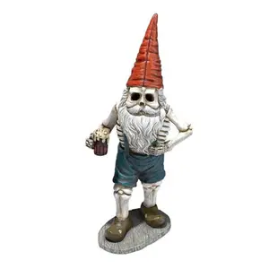 Hans the Bavarian Oktoberfest Skeleton Gnome Statue