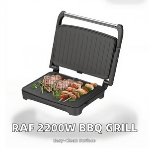 RAF 2200W Portable Griddle Big Surface Non-Stick <b>BBQ</b> for Home Steak Chicken Smokeless Indoor Barbecue PTFE for Pa - Product Image 4