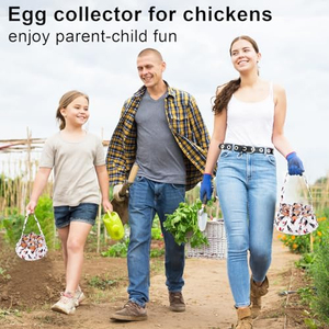 Garden Mini Egg Collecting Gathering Egg <b>Basket</b> With 7 Pouches for Farmhouse Transporting <b>Storage</b> - Product Image 2