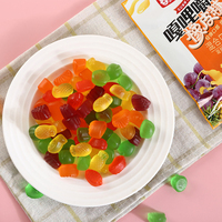 Bonbons gélifiés personnalisés en gros pour usine de confiserie, formes variées, saveurs de fruits, assortiment acide et sucré, bonbons à mâcher