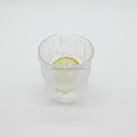 Verre à motif glacier de style nouveau avec texture irrégulière, verre à boire transparent pour l'eau, le whisky, le jus, les boissons