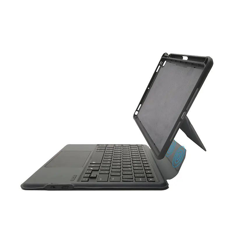 Harga Grosir Keyboard Pintar Magnetik Nirkabel untuk Penutup Keyboard Tablet Tri-lipat Casing Keyboard Trackpad