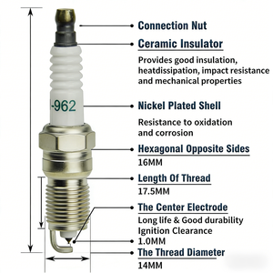 Bujías <span class=keywords><strong>de</strong></span> Platino al por Mayor 41-962 19299585, 4 Piezas/Caja para Chevrolet Colorado Silverado GMC Sierra 1999-2008 Motor V8 - Product Image 2